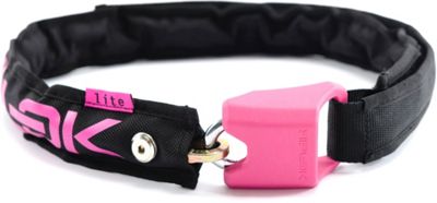 Hiplok LITE Wearable Bicycle Chain Lock - Black - Pink - Sold Secure Bronze Rated, Black - Pink